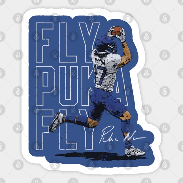 Puka Nacua Los Angeles R Fly Sticker by ClarityMacaws